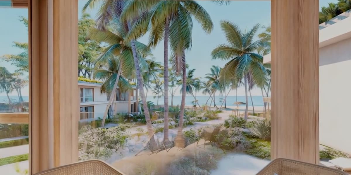 Render de villas frente al mar, proyecto Real Estate en la Costa Norte
